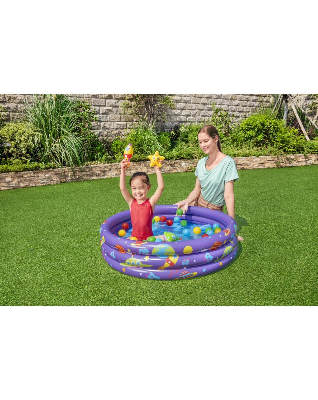 Piscinetta gioco con palline sorpresa intergalattica 102x25 cm - bestway