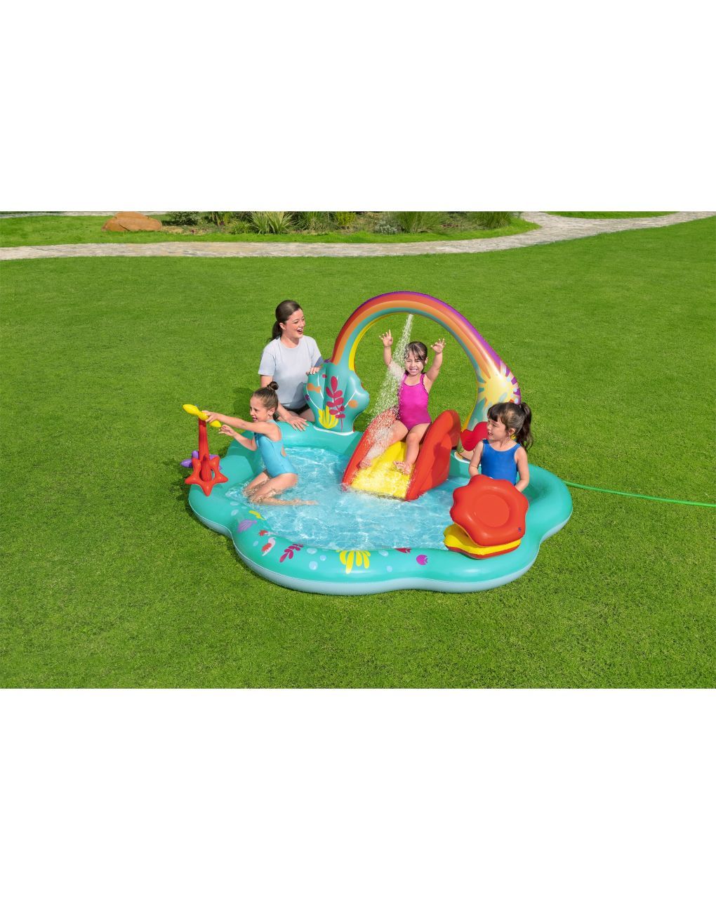 Play center disney sirenetta 221x193x117 cm. include conchiglia stelle marine - bestway