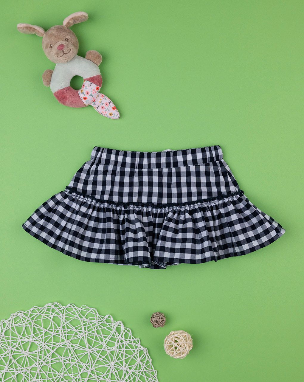 Gonna bimba vichy blu