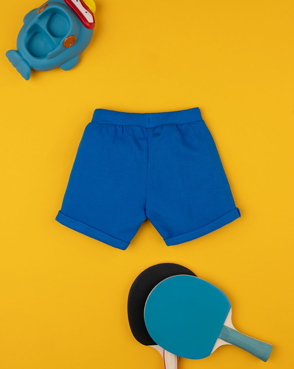 Shorts felpato bimbo blu