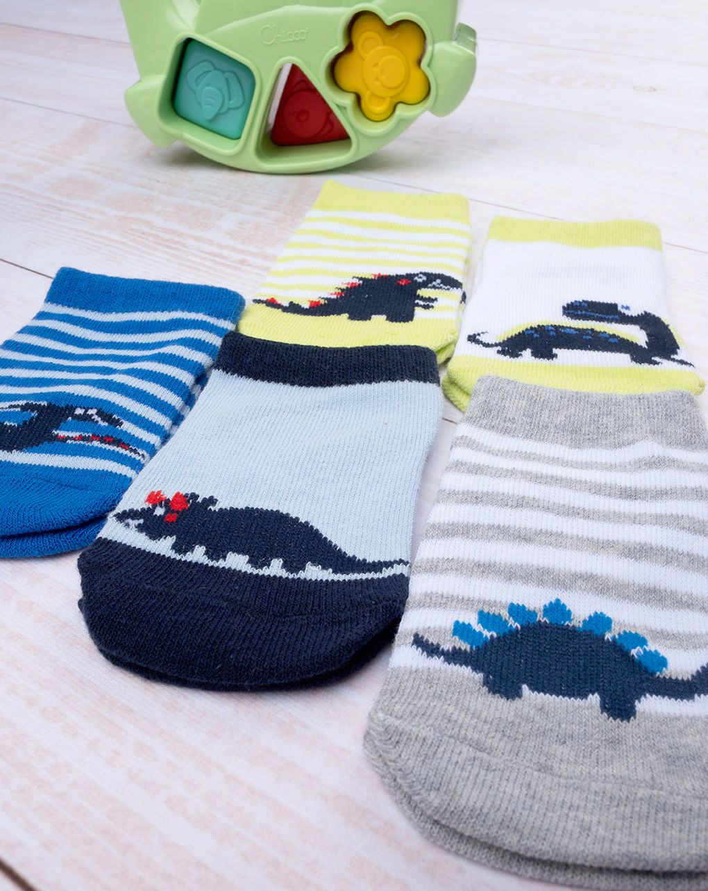 Pack 5 calze bimbo "dino"