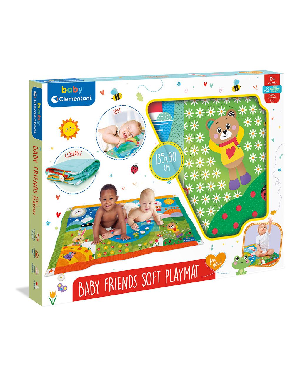Baby tappeto soffice 135 x 90 cm - baby clementoni for you