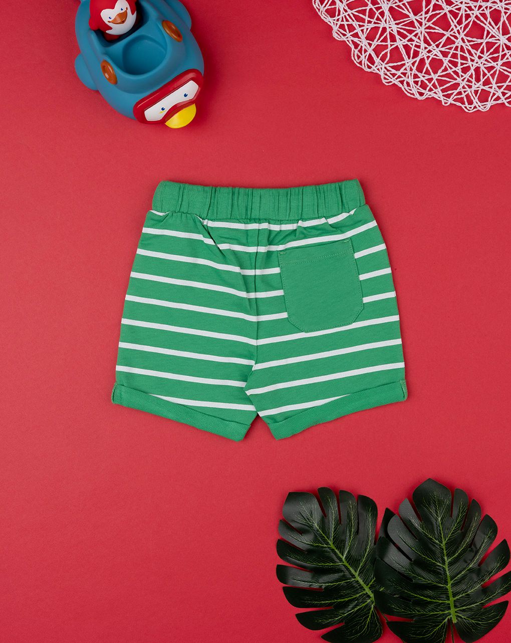Short felpato bimbo verde