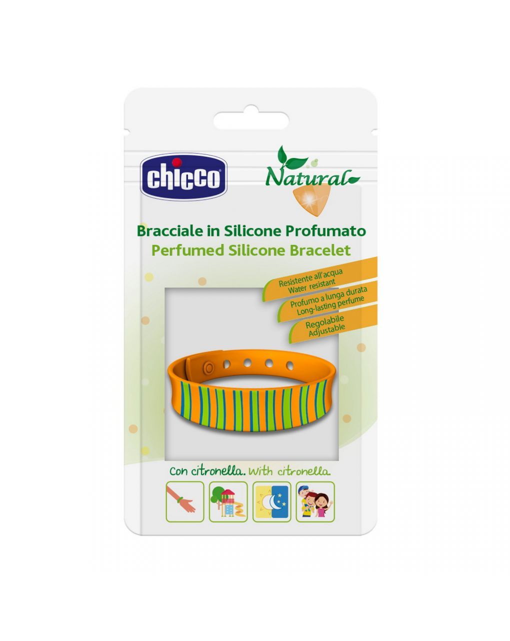 Bracciale profumato silicone - colori assortiti - chicco