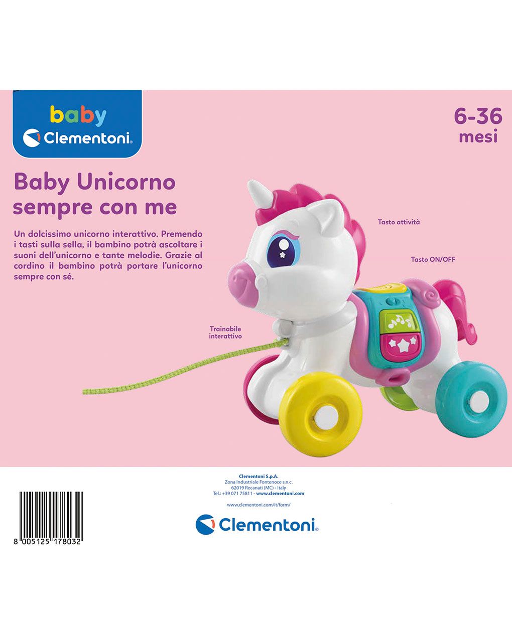 Baby unicorno sempre con me - baby clementoni
