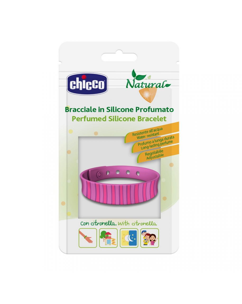 Bracciale profumato silicone - colori assortiti - chicco