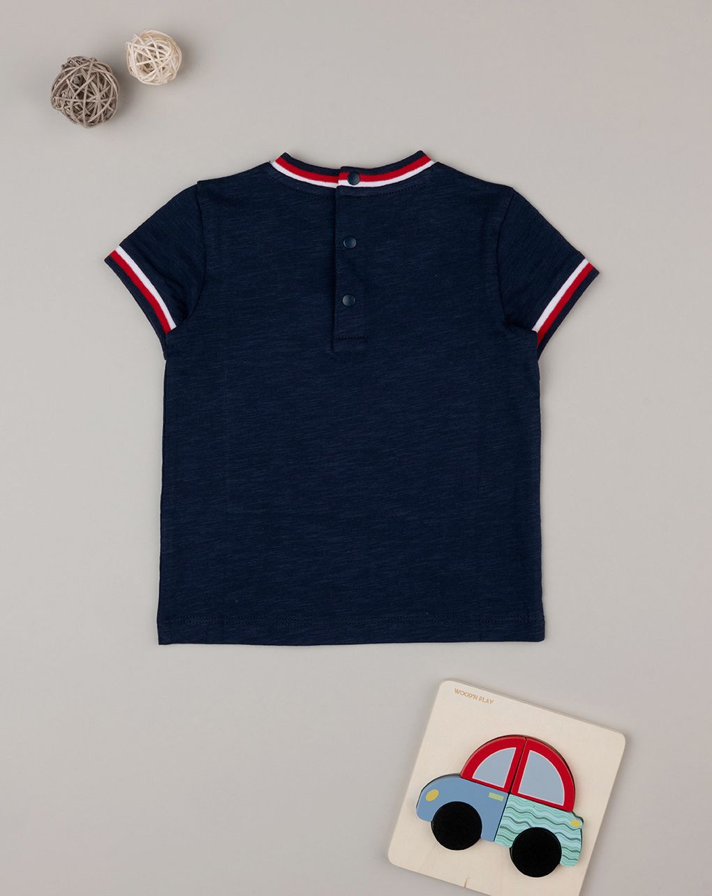 T-shirt bimbo blu maniche corte