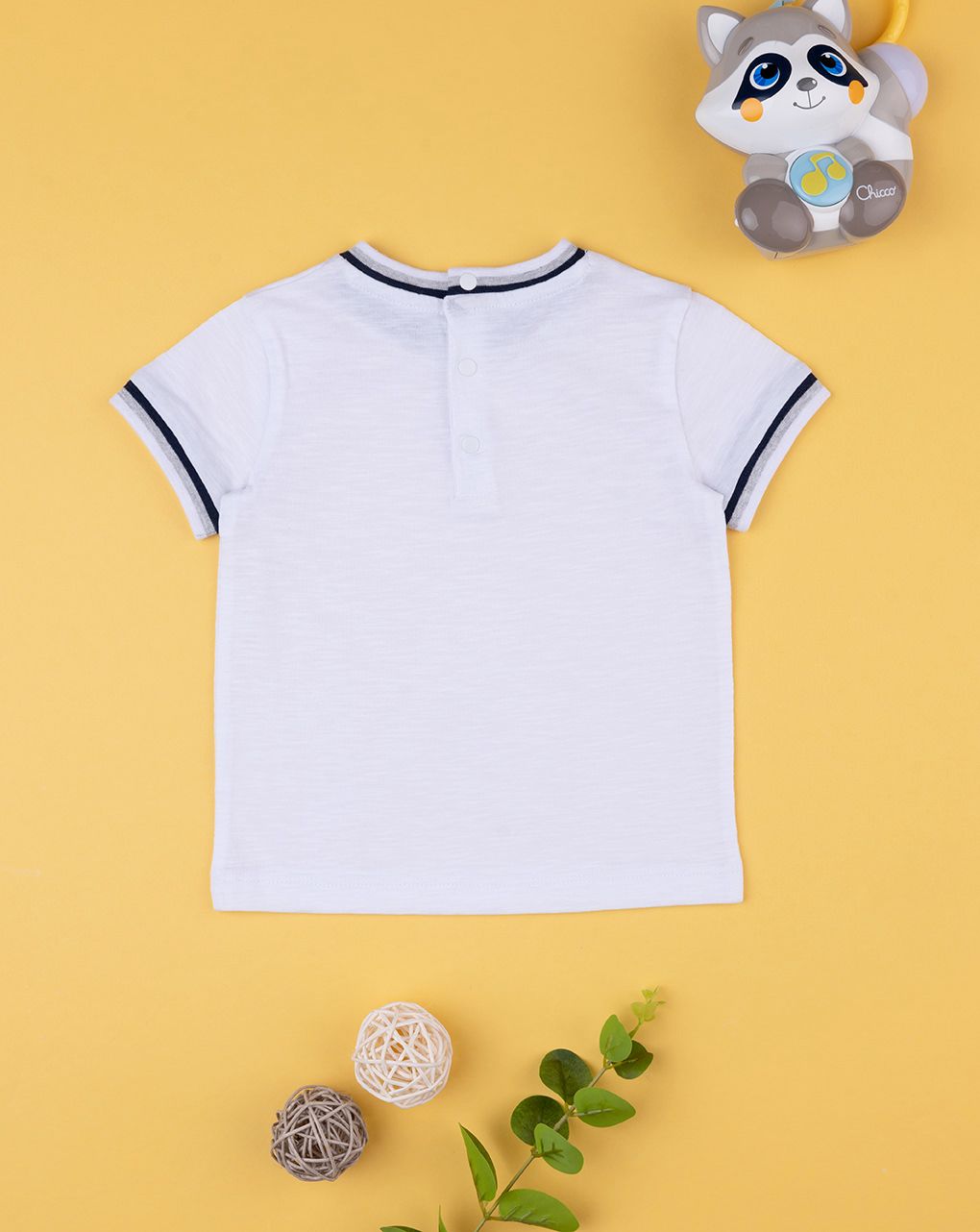 Maglia bianca maniche corte basica bimbo