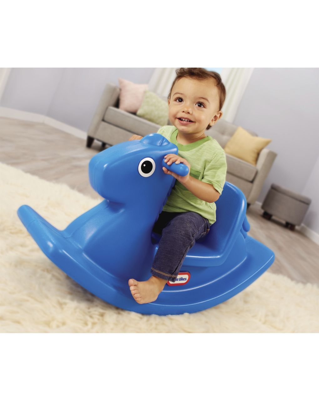 Cavallo a dondolo blu - little tikes