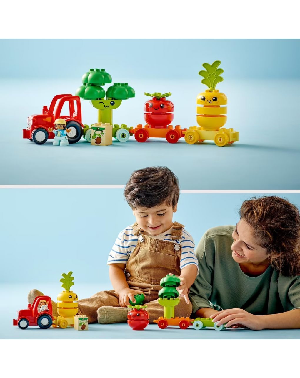 Il trattore di frutta e verdura - lego duplo