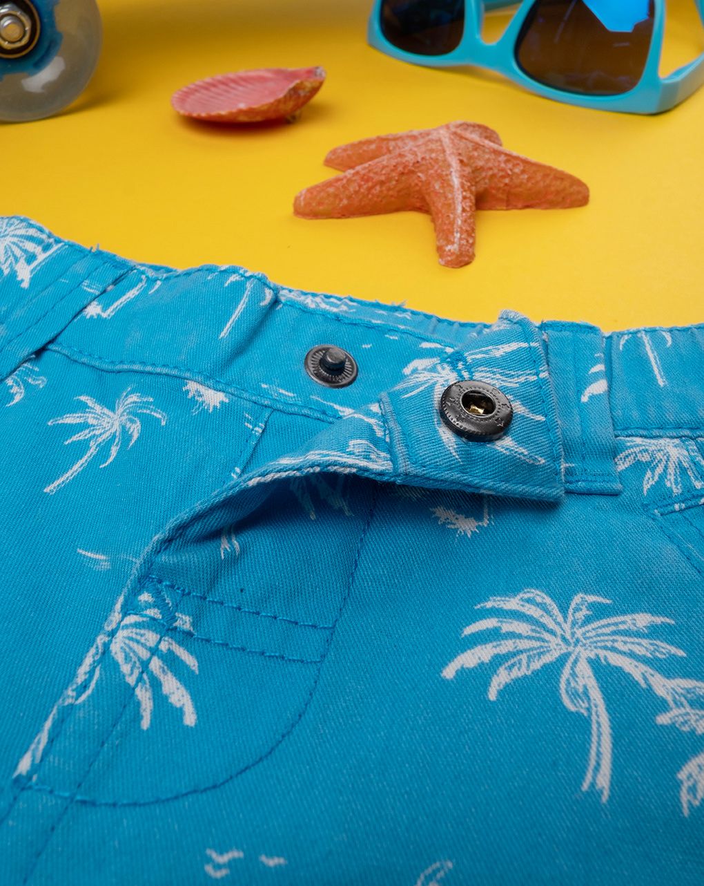 Bermuda azzurro bimbo twill allover