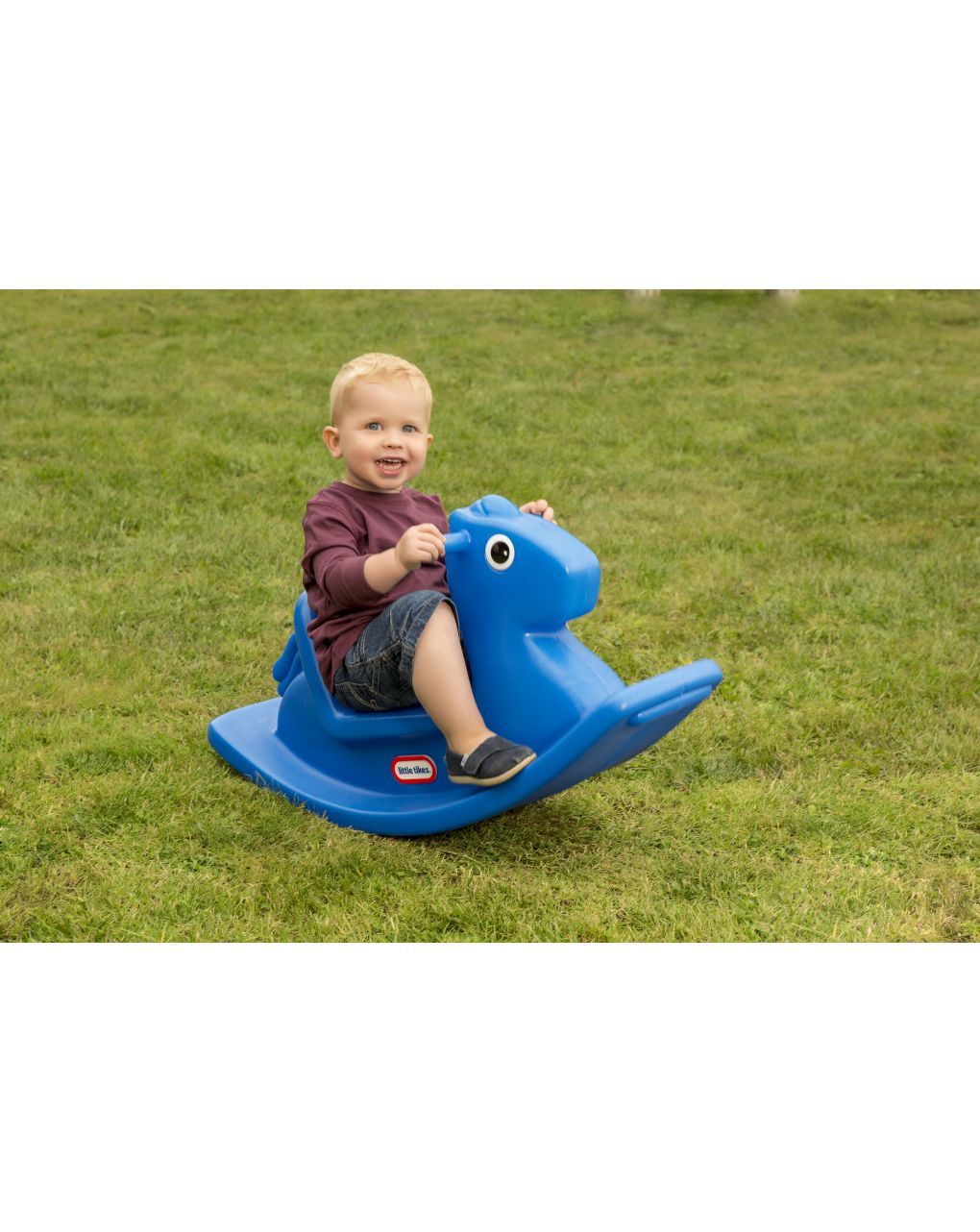 Cavallo a dondolo blu - little tikes