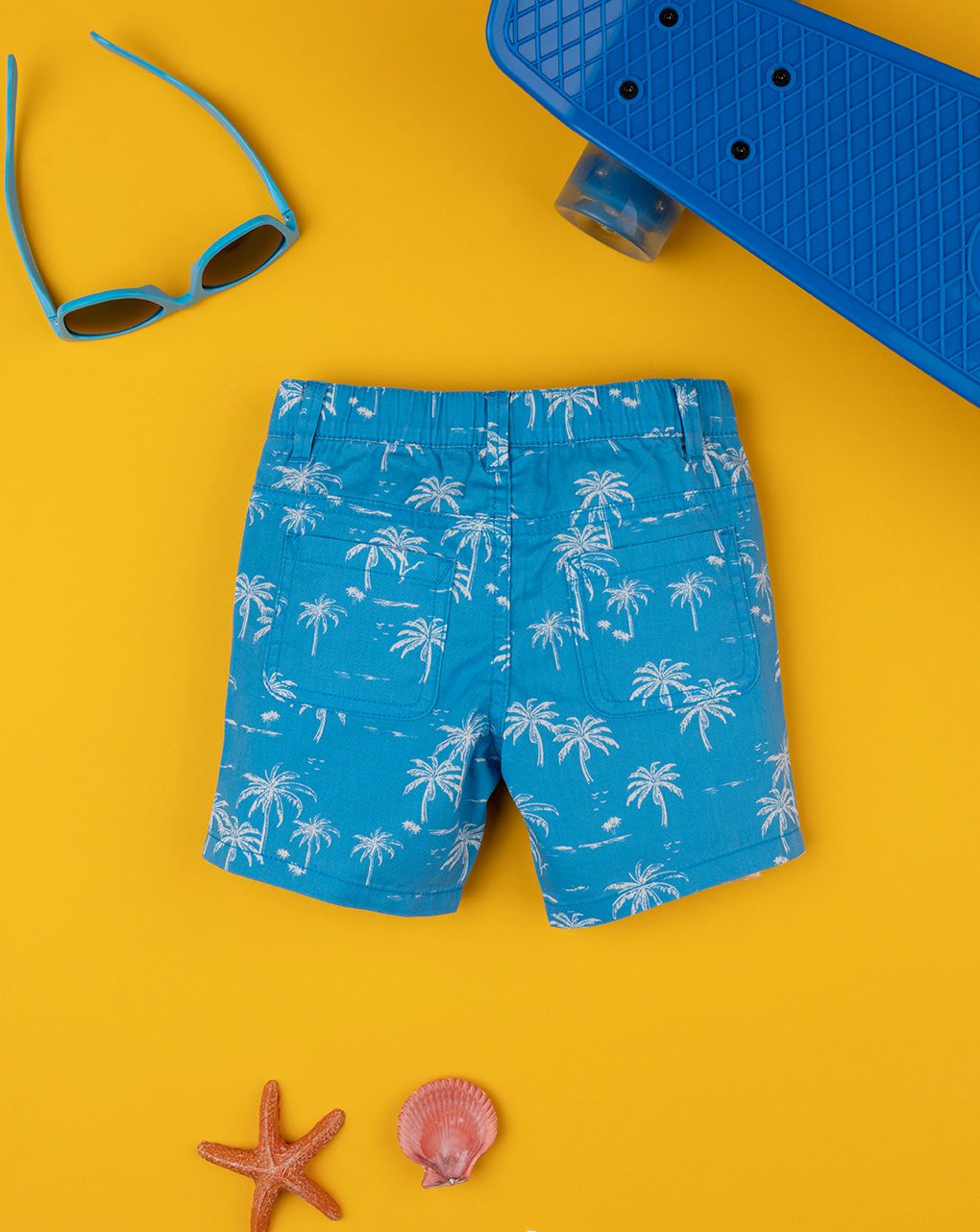 Bermuda azzurro bimbo twill allover