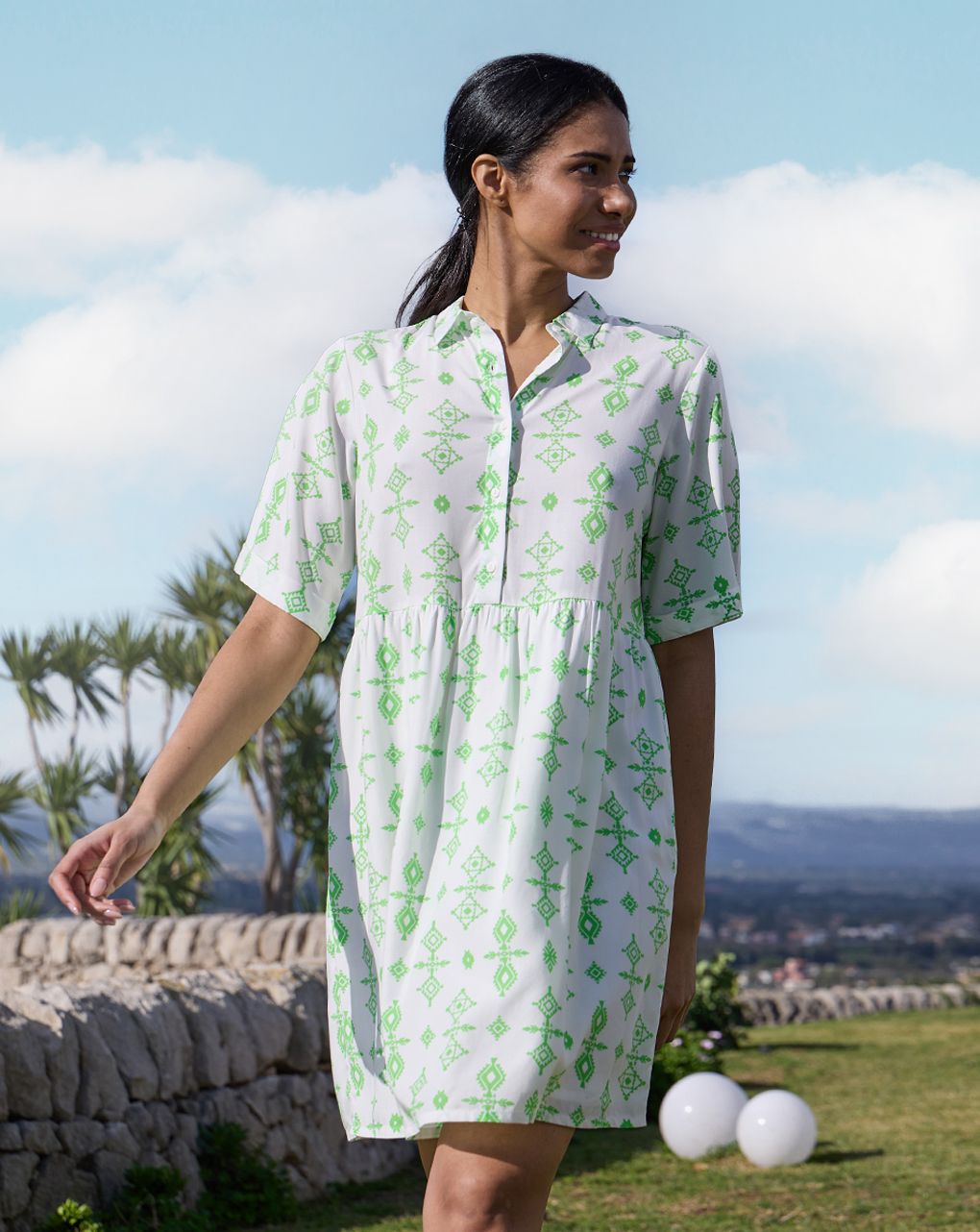 Abito premaman allattamento con fantasia