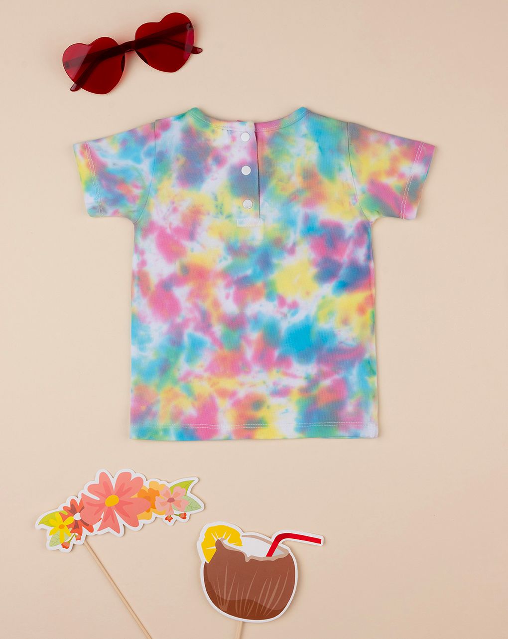 T-shirt bambina tie-dye multicolor
