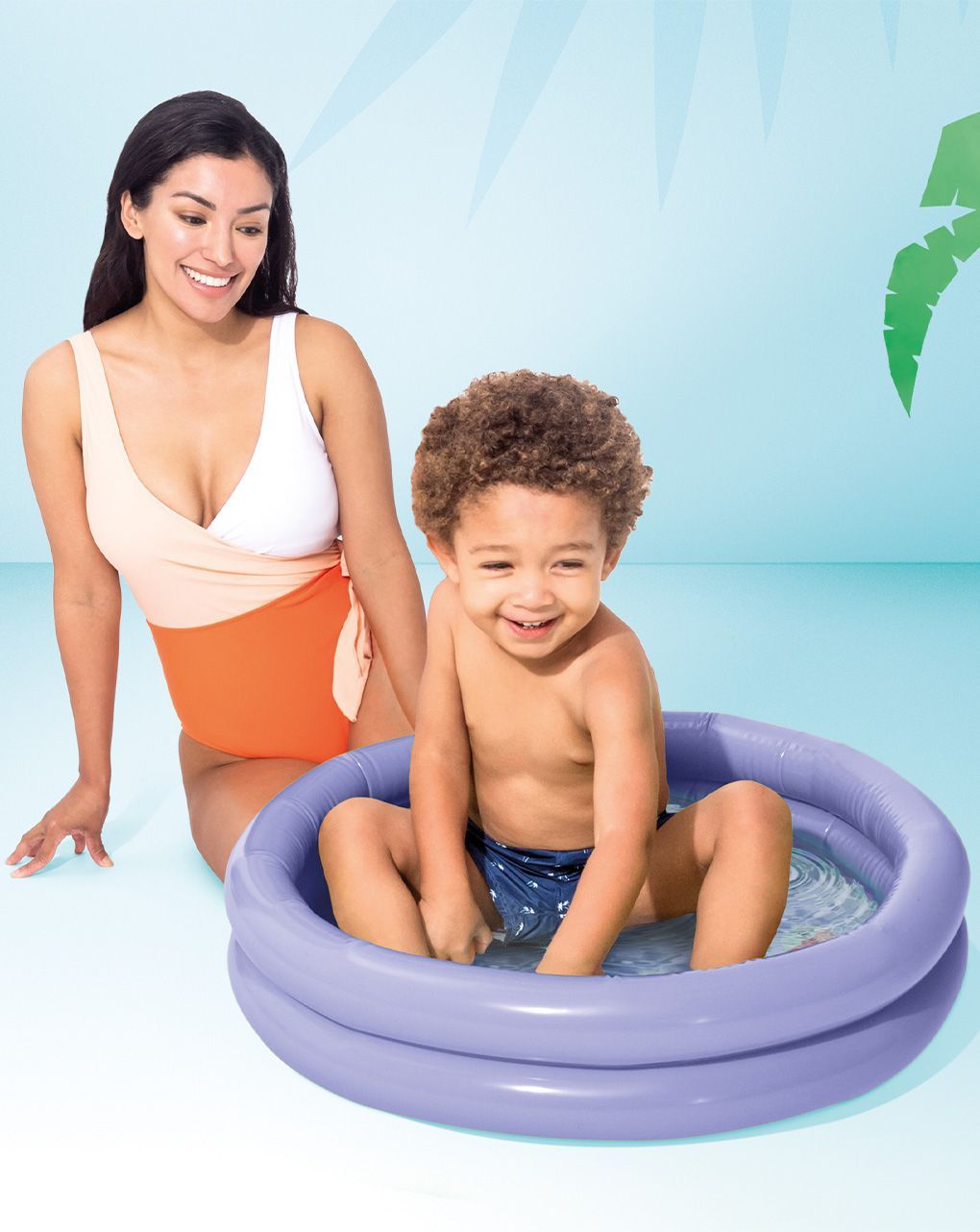 Piscina baby fondo animaletti - colori assortiti - cm 61x15 i.36 - intex