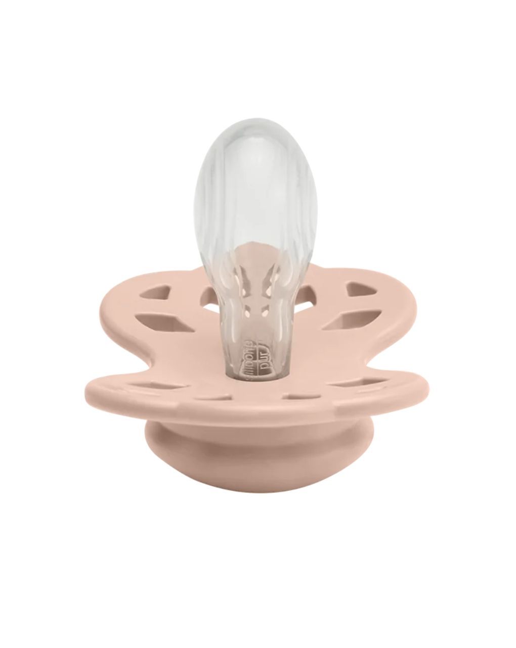 Set 2 ciucci tettarella simmetrica in silicone 0/6 mesi - colore avorio/rosa cipria - bibs