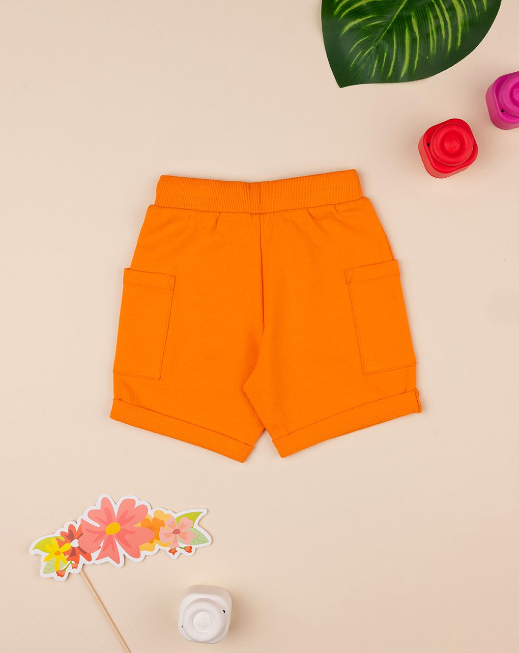 Shorts bimbo arancione
