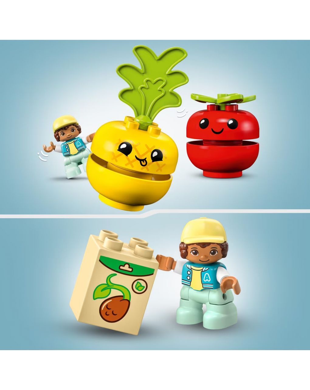 Il trattore di frutta e verdura - lego duplo