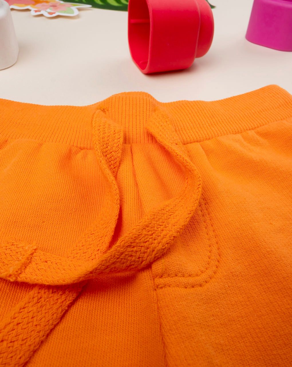Shorts bimbo arancione