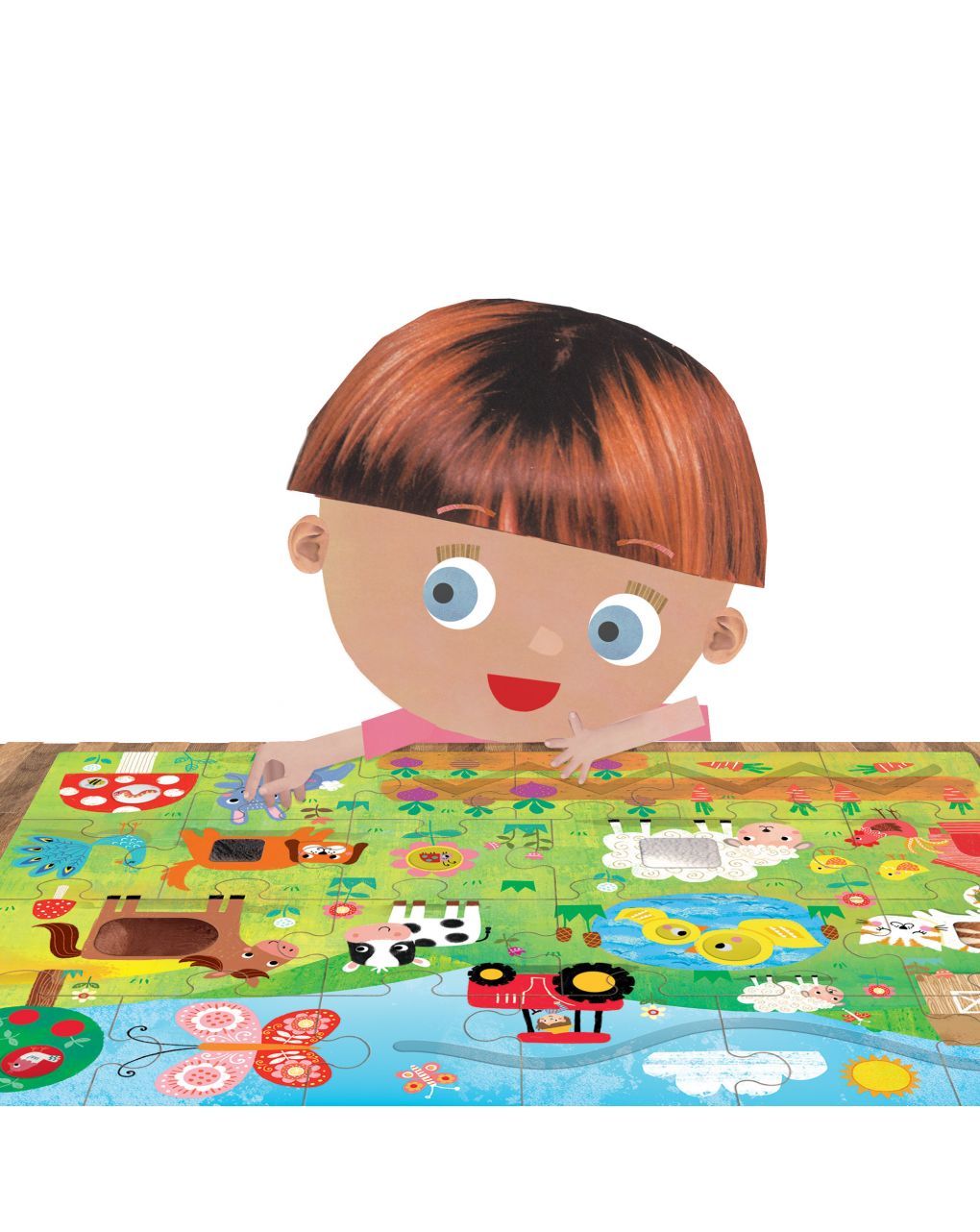 Tactile puzzle montessori. gioco multiattività per i più piccoli 1/4 anni - headu