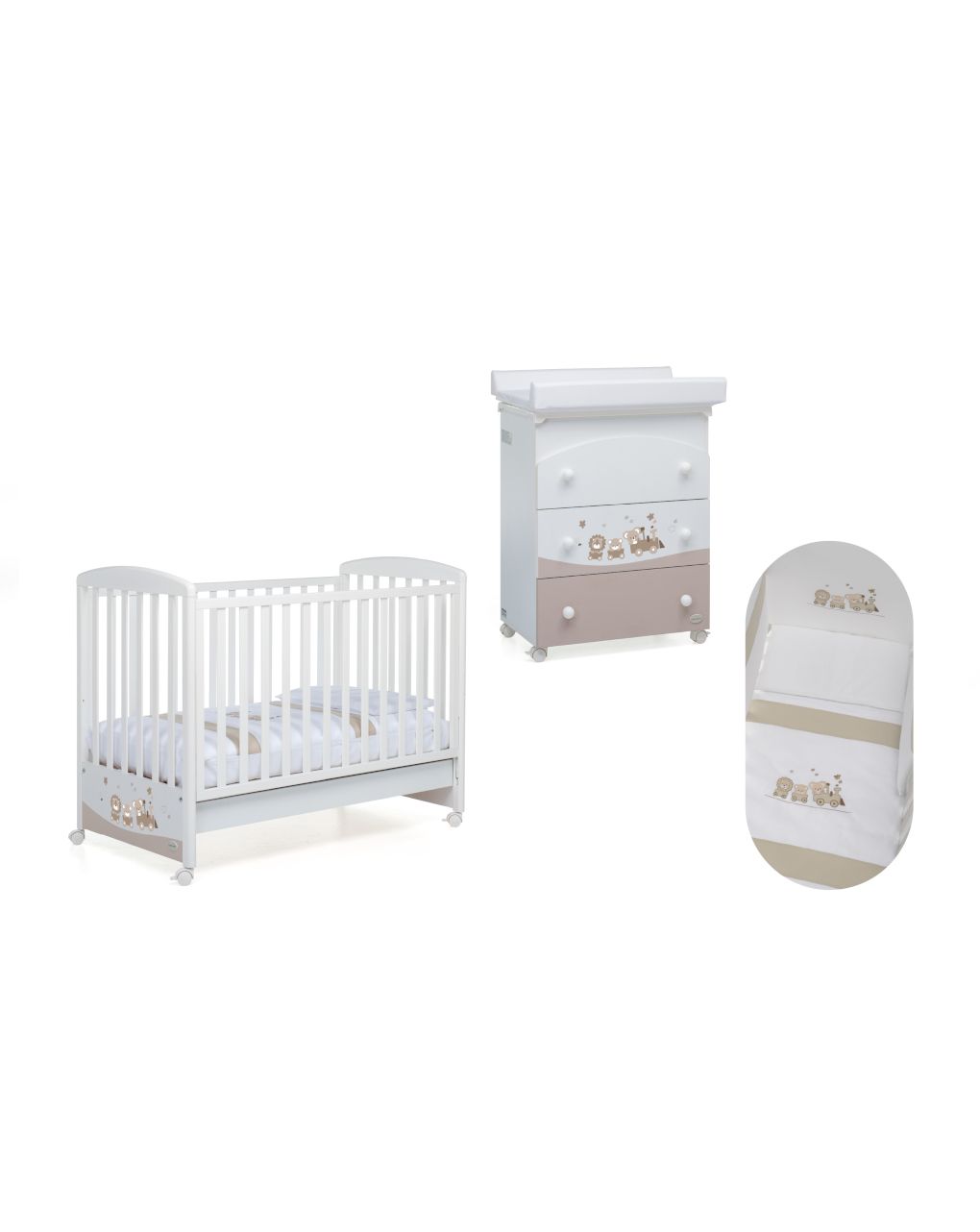 Set lettino+bagnetto+piumone happytour - foppapedretti