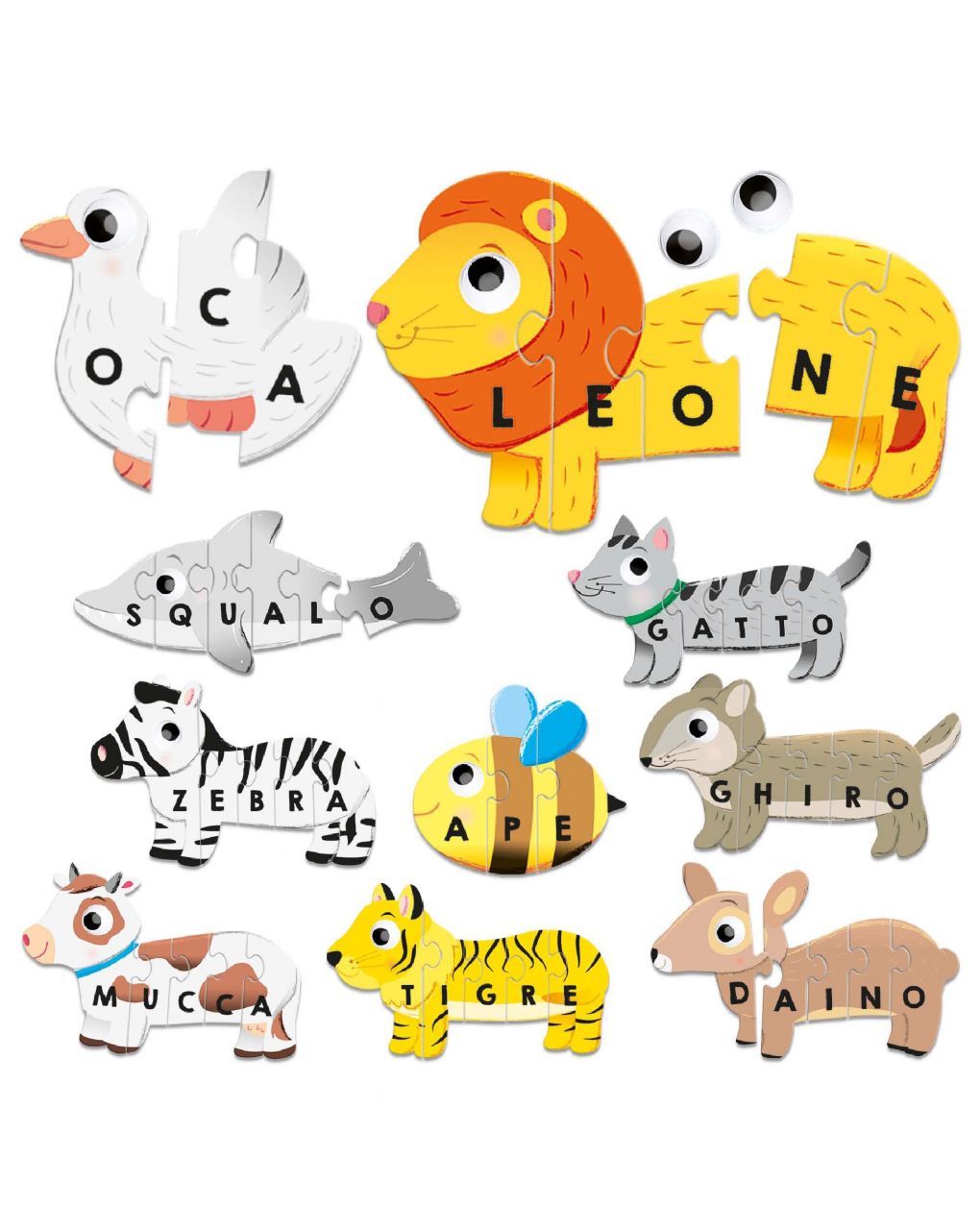 Le mie prime parole. componi gli animali e impara a leggere 3/6 anni - headu