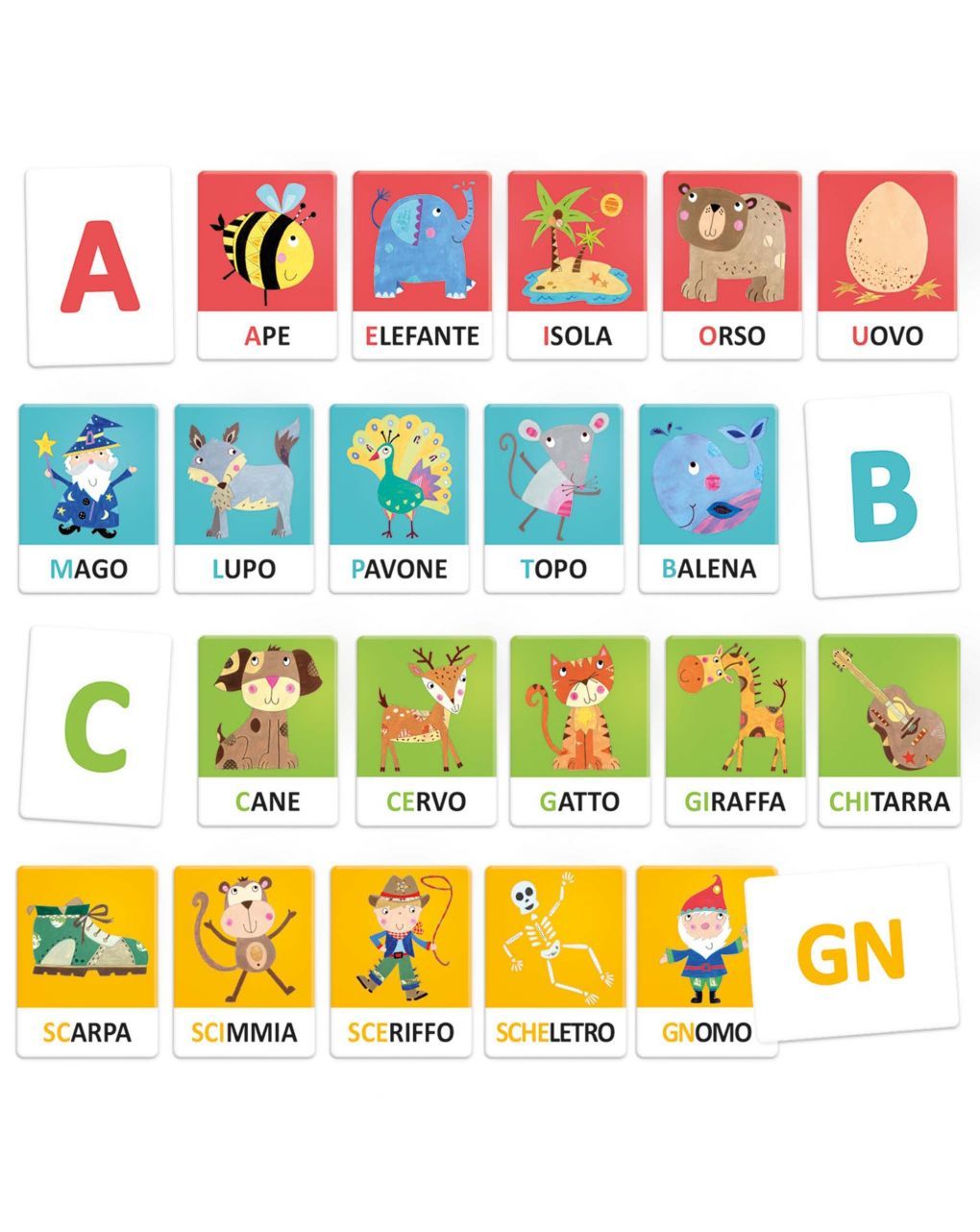 Flashcards alfabeto tattile e fonetico montessori. leggi tocca e ascolta 2/5 anni - headu