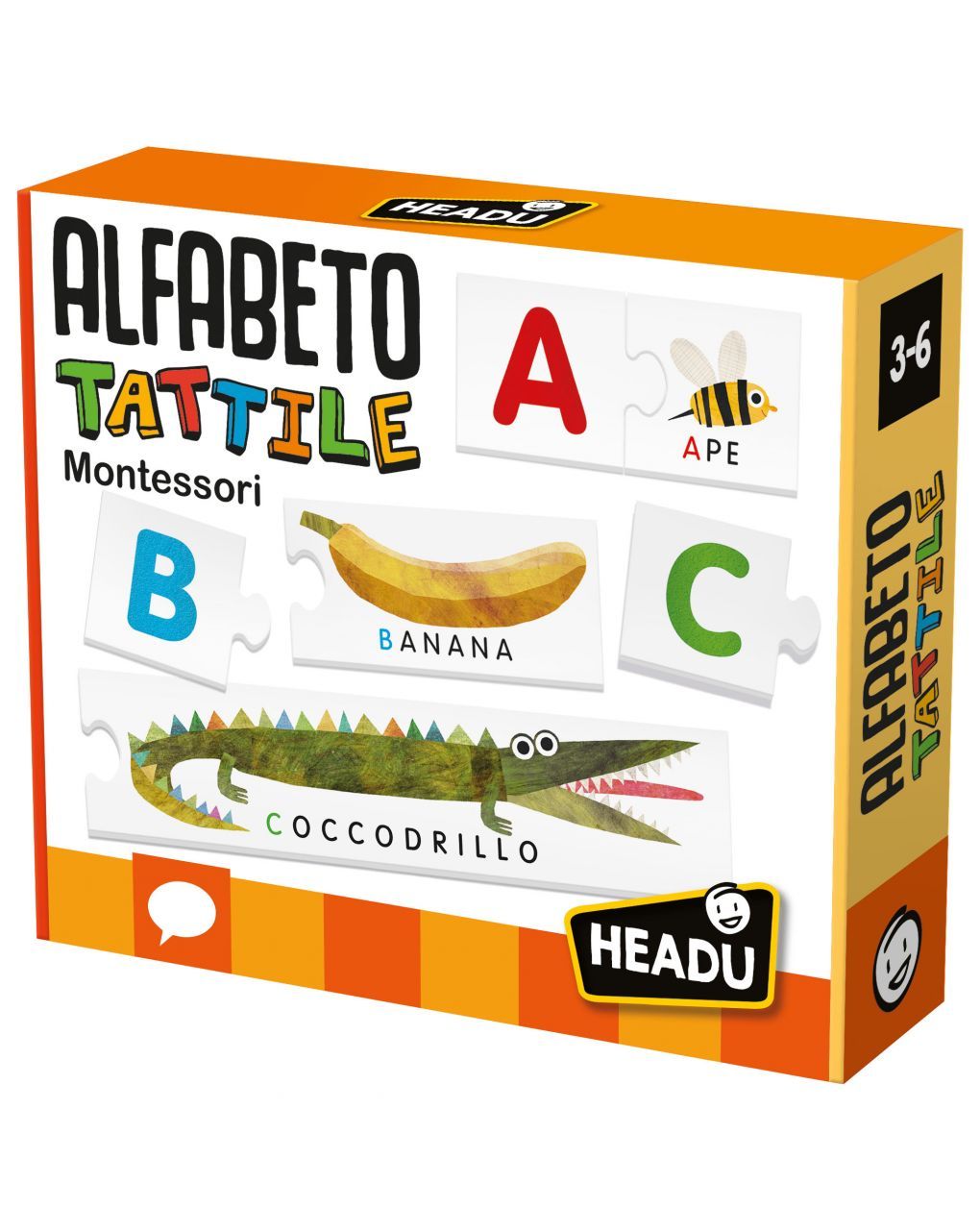 Alfabeto tattile montessori. un gioco per imparare a leggere a tre anni! 3/6 anni - headu