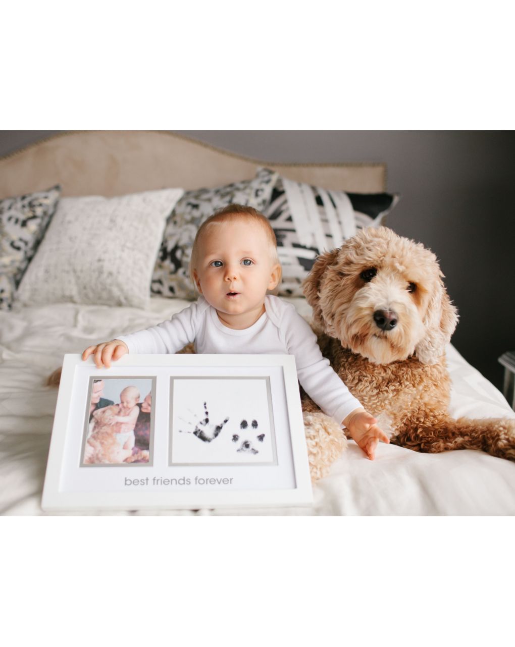 Cornice per foto e impronte bimbo + pet - pearhead