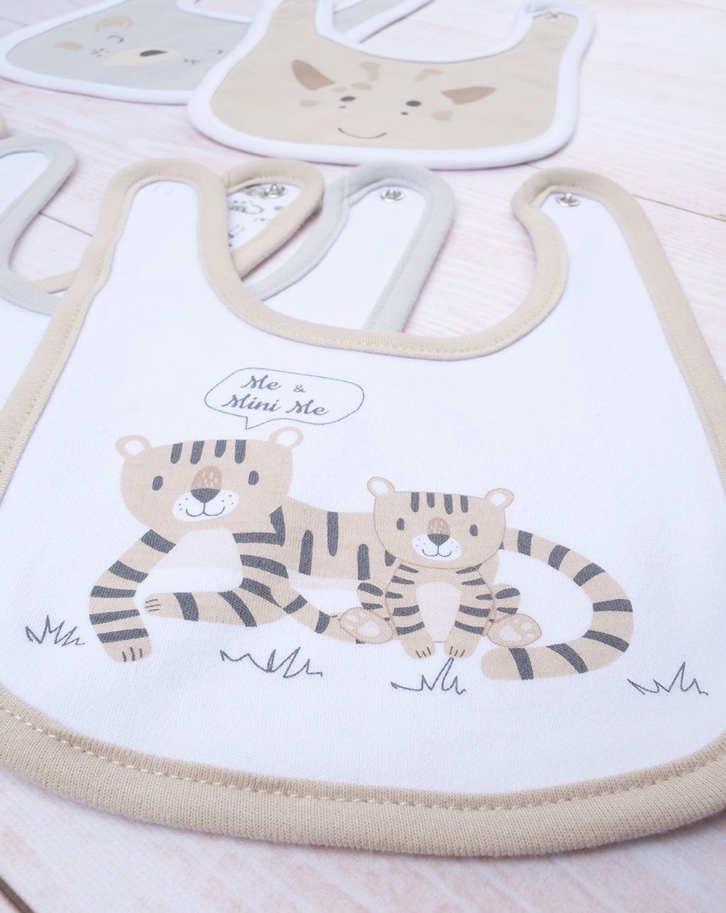 Set 5 pezzi bavaglini jungle