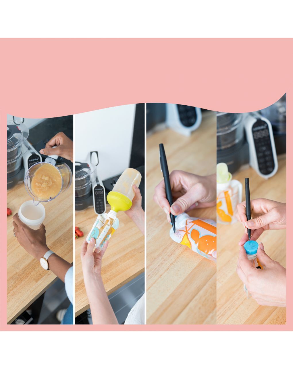 Babymoov starter kit foodii™ con sacchetti riutilizzabili