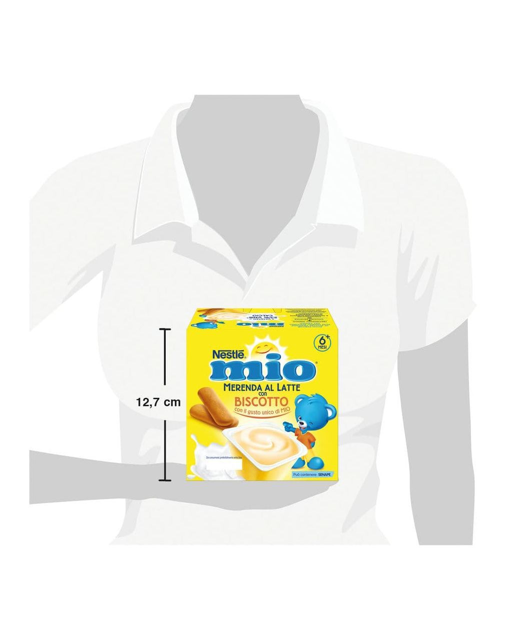 Mio merenda al latte biscotto da 6 mesi - 4 vasetti da 100g - nestlé