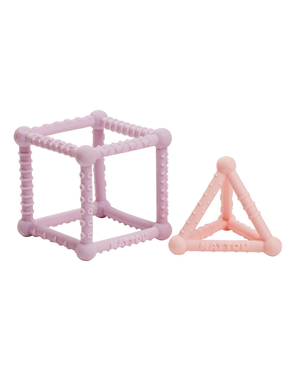 Set di 2 cubi in silicone rosa/lila - nattou