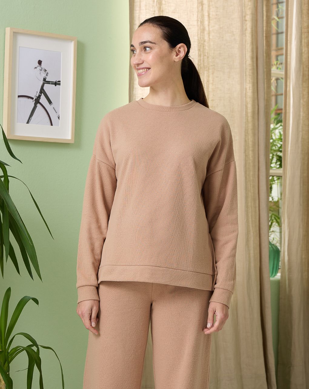 Felpa premaman beige