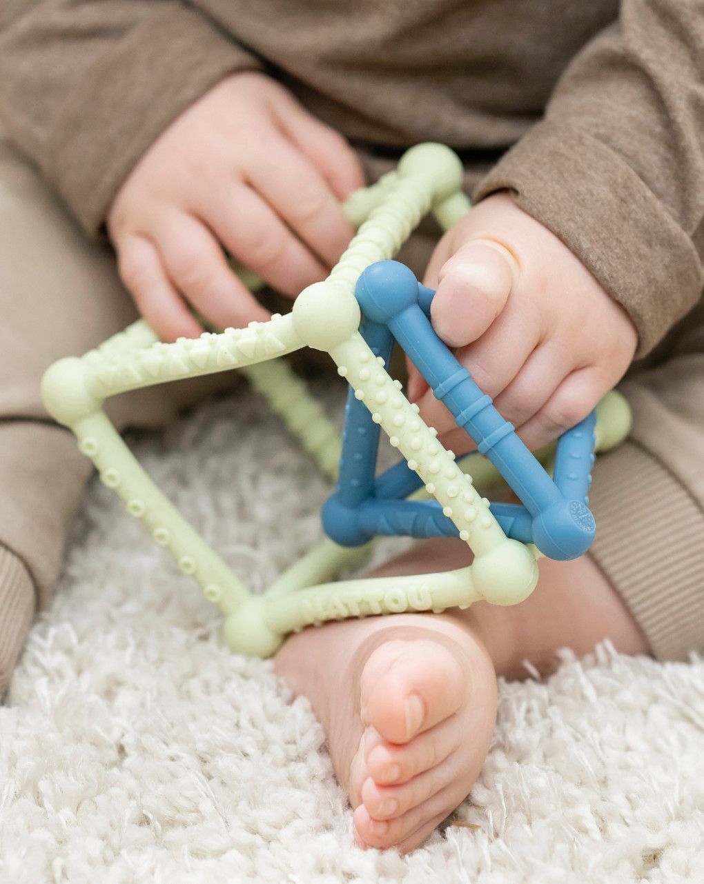 Set di 2 cubi in silicone verde/azzurro - nattou