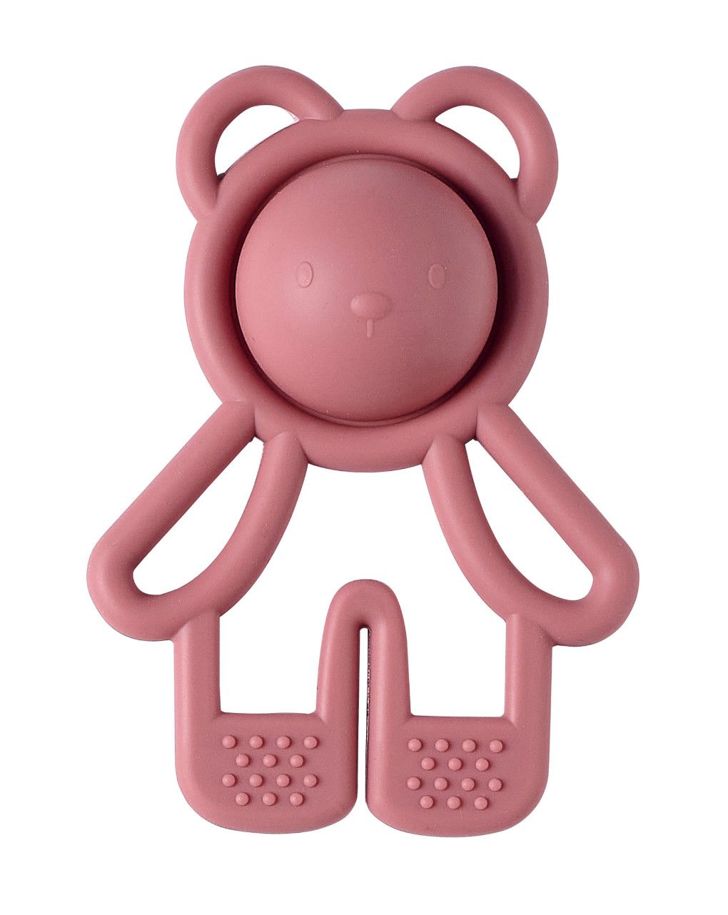 Sonaglio dentizione pop-it in silicone rosa - nattou