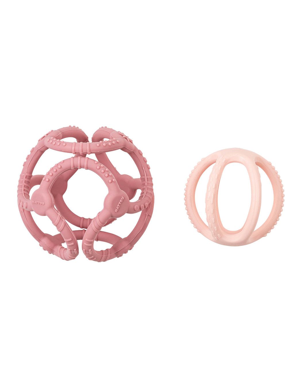 Set 2 palline in silicone rosa - nattou