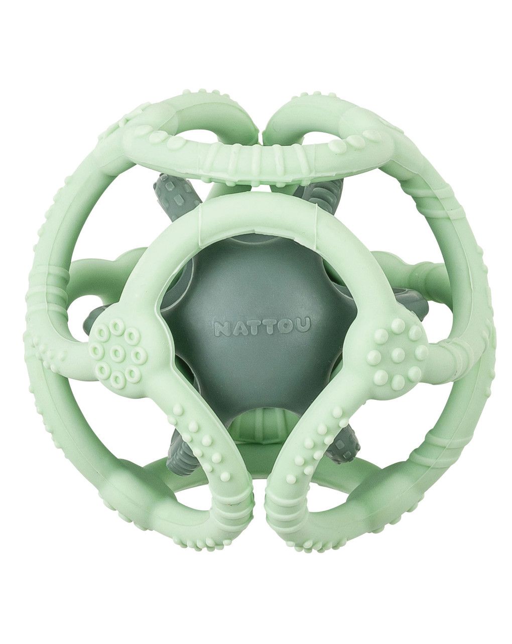 Set 2 palline in silicone verde - nattou