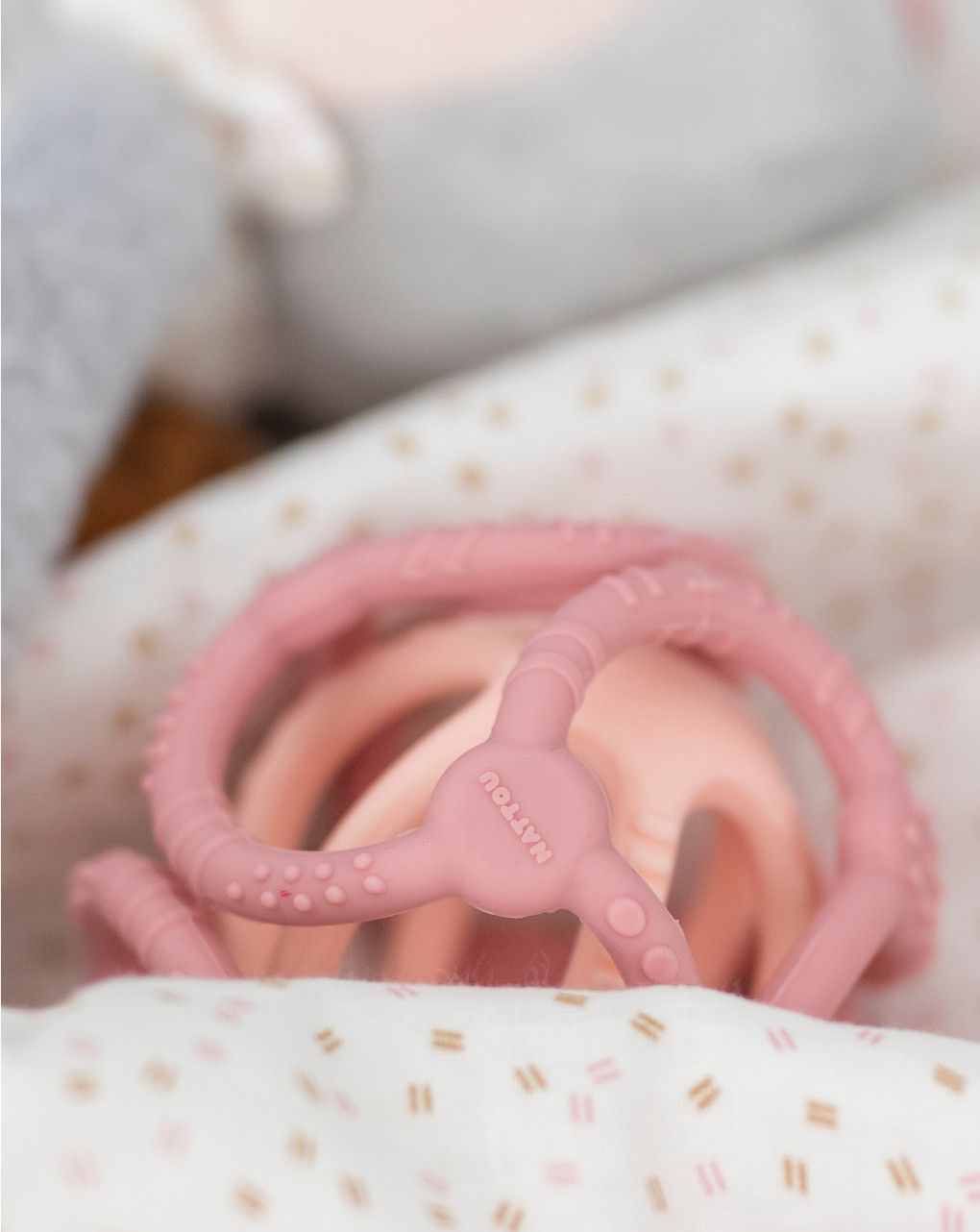 Set 2 palline in silicone rosa - nattou