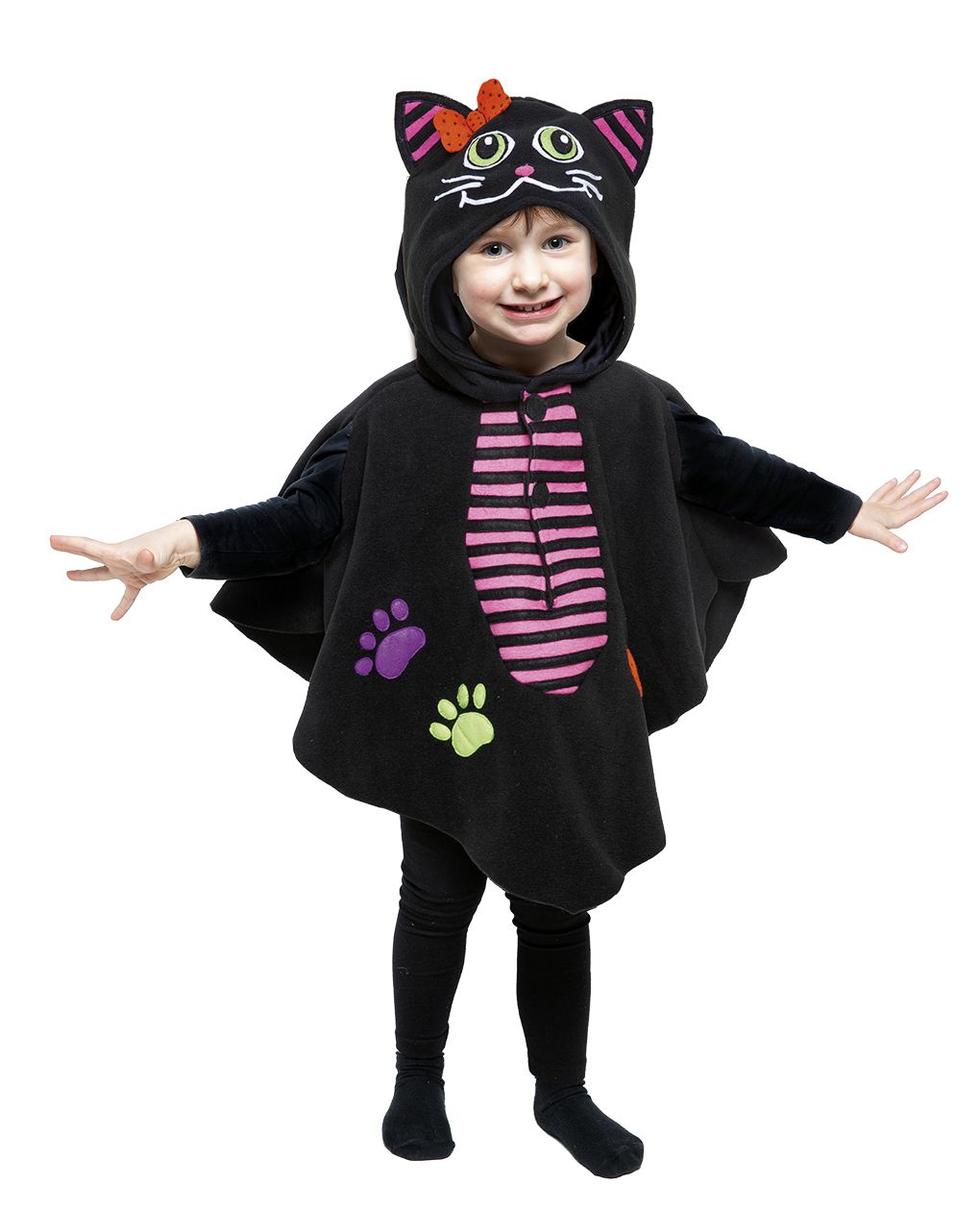 Mantellina gattina nera baby 18-36 mesi - carnaval queen