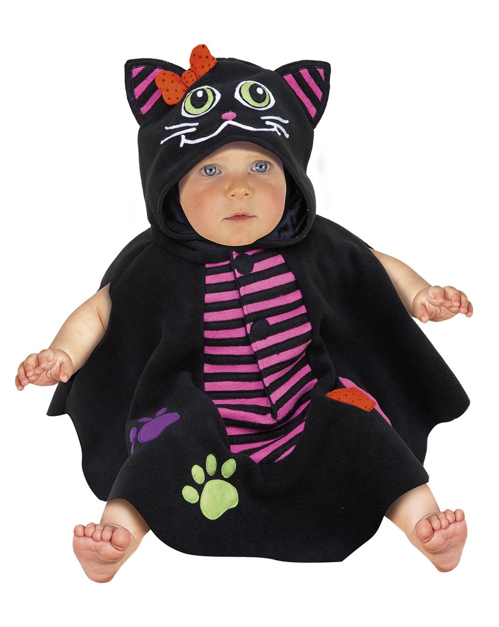 Mantellina gattina nera baby 9-18 mesi - carnaval queen