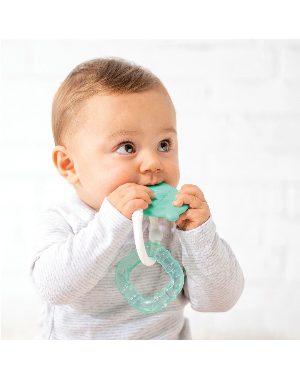 Sonaglio dentizione in silicone verde con gel rinfrescante 10 cm - nattou