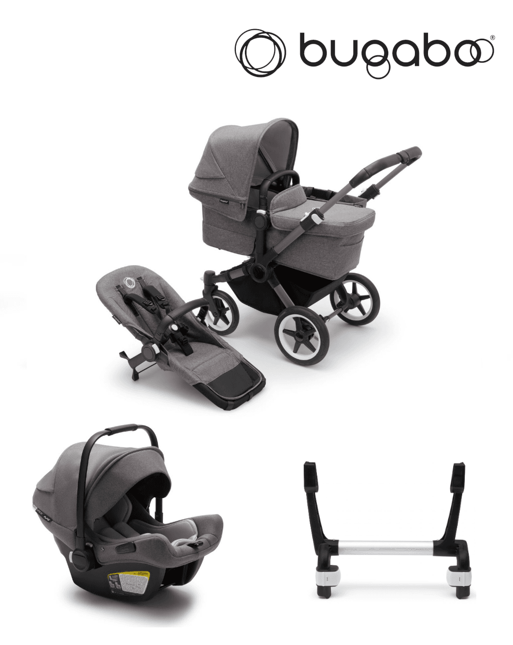 Fratellare donkey 5 - 1 seduta + 1 navicella + 1 seggiolino auto - bugaboo