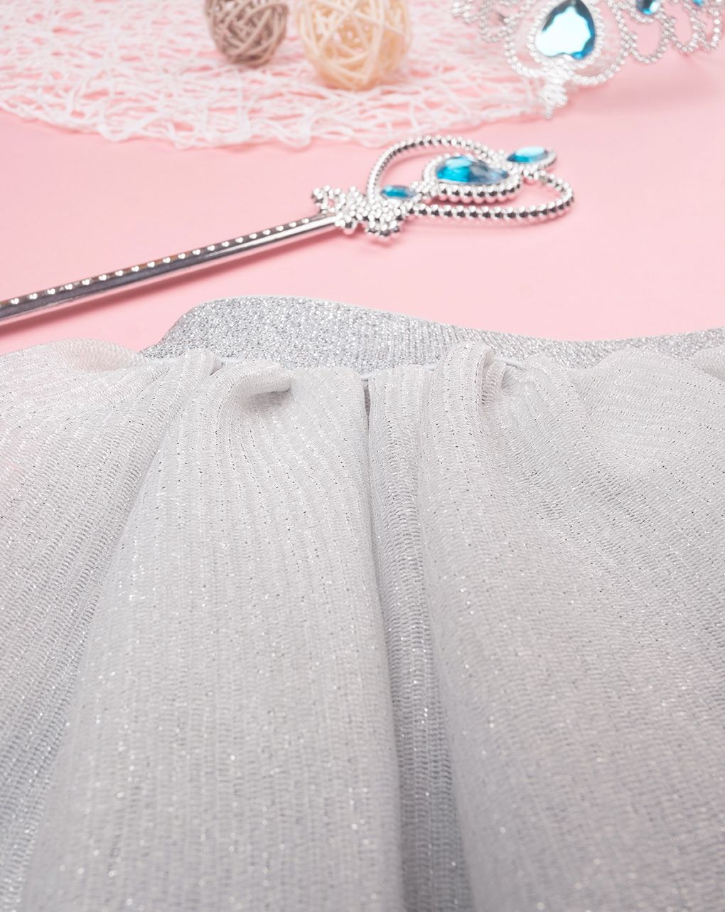 Gonna tulle bimba grigia