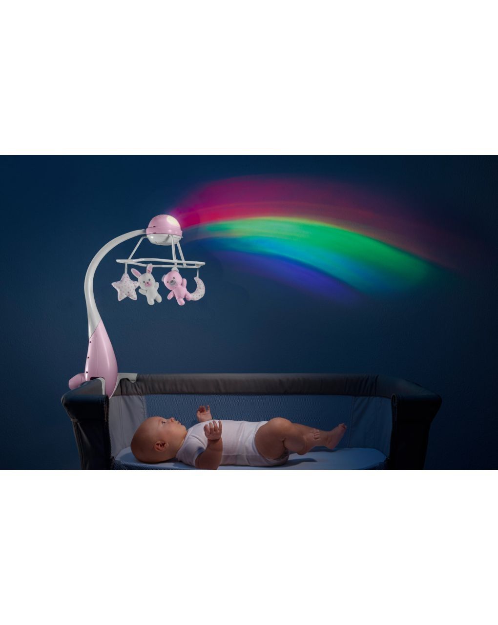 Giostrina musicale arcobaleno rosa - chicco