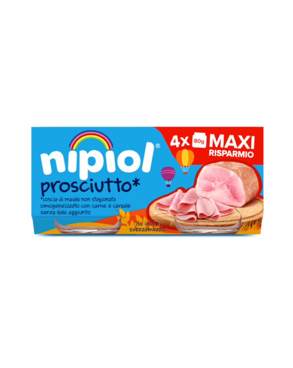 Nipiol - omogeneizzato prosciutto 4x80 gr