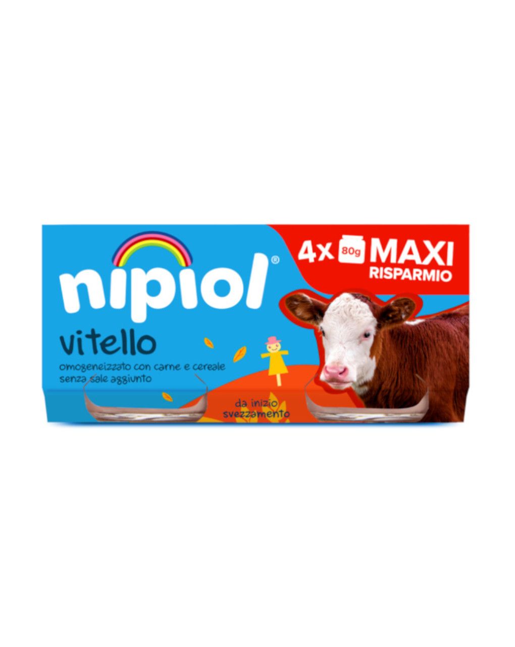 Nipiol - omogeneizzato vitello 4x80gr