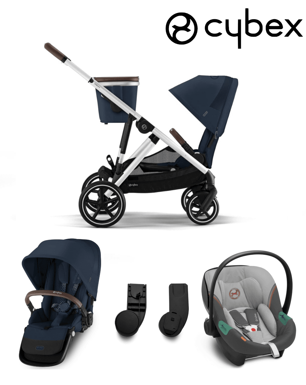 Fratellare gazelle- 2 sedute + 1 seggiolino auto - cybex gold