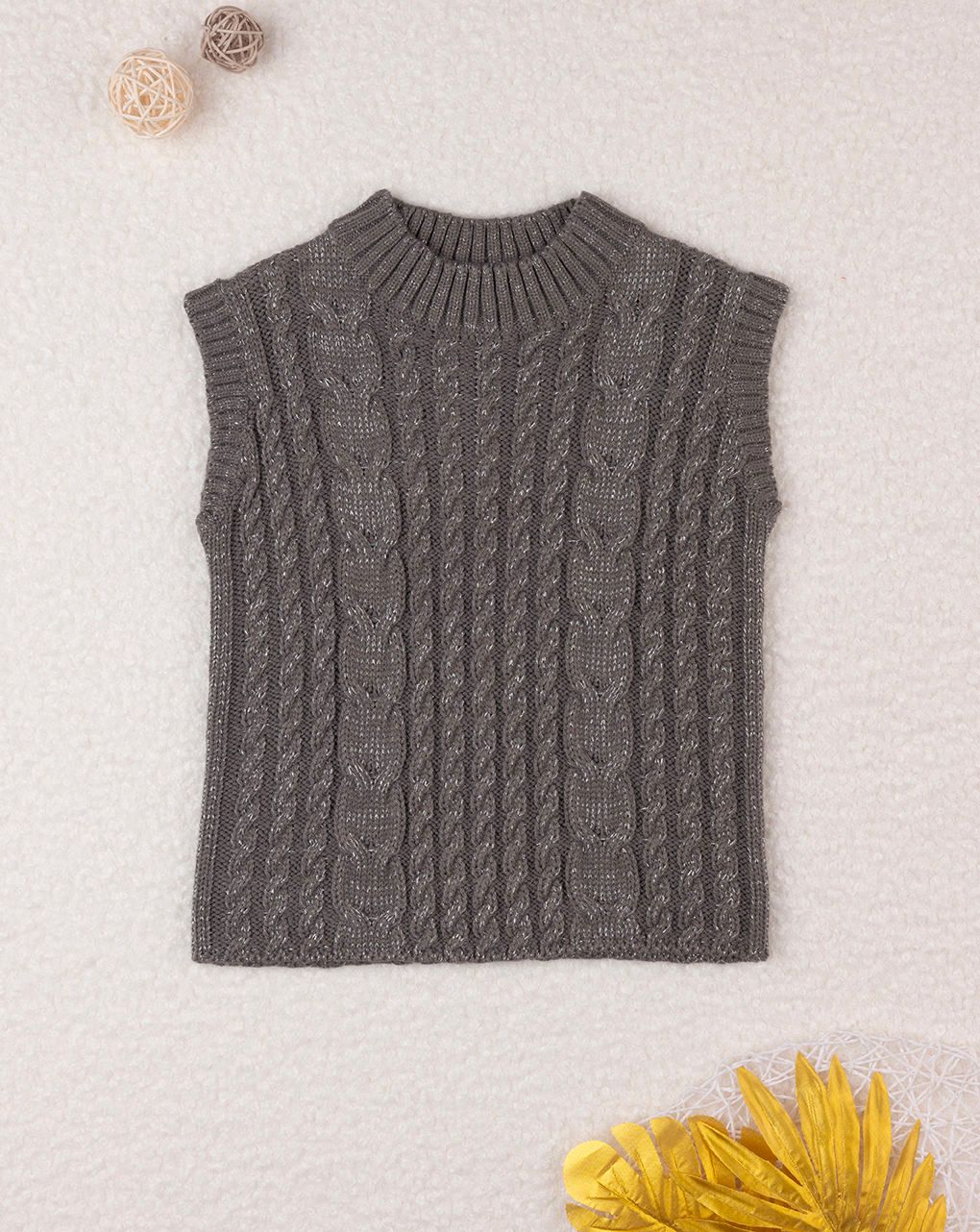 Gilet tricot bimbo grigio